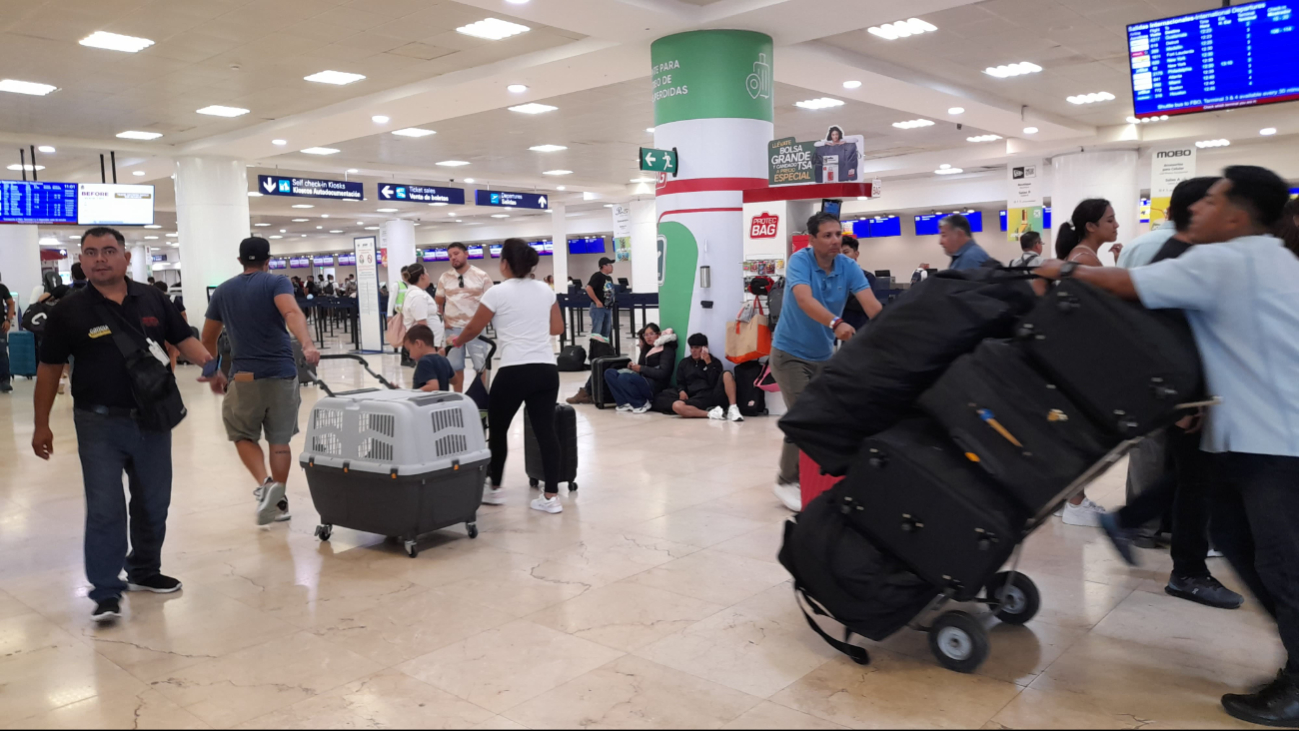 El flujo de vuelos descendió ligeramente