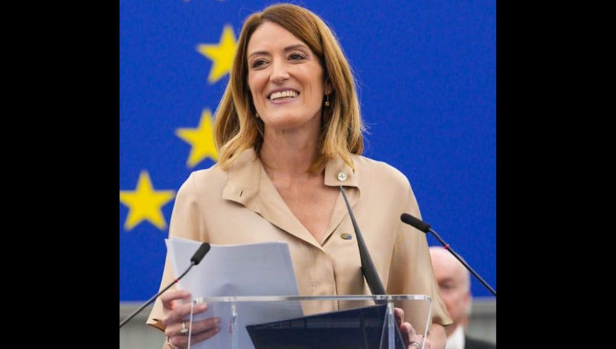 Roberta Metsola, fue reelegida como presidenta el Parlamento Europeo
