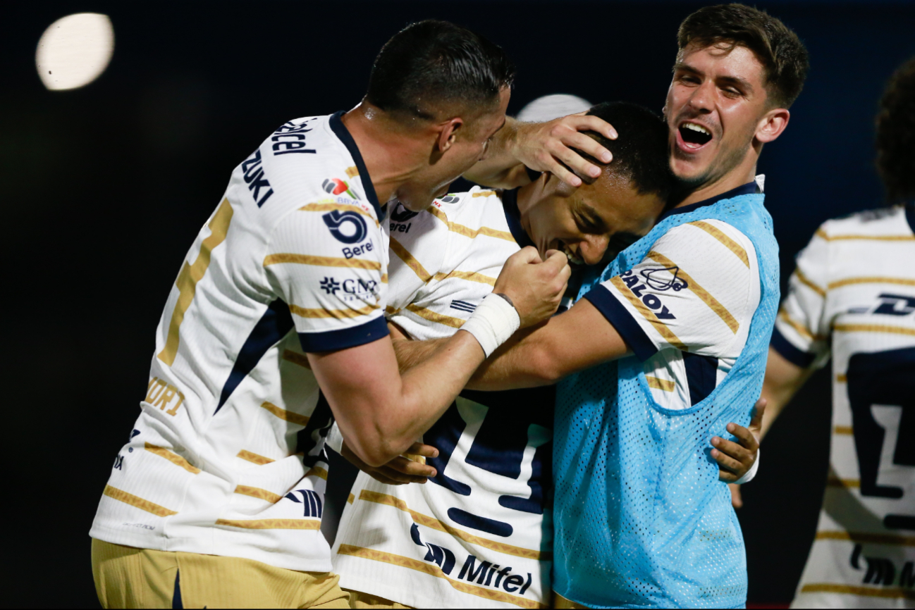 Ángel Rico celebra su gol del empate para Pumas contra Bravos de Juárez Ángel Rico celebra su gol del empate para Pumas contra Bravos de Juárez