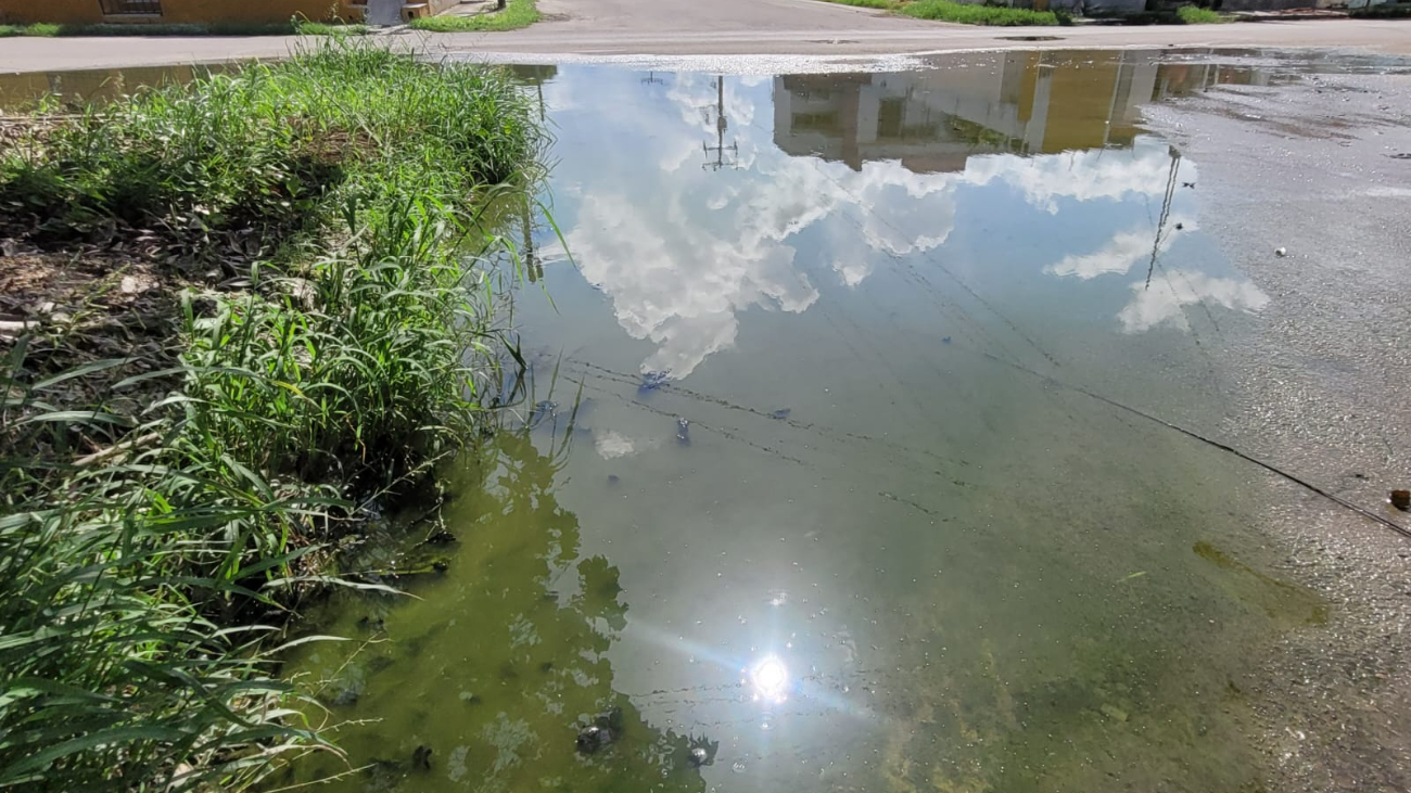 Las calles lucen llenas de aguas negras