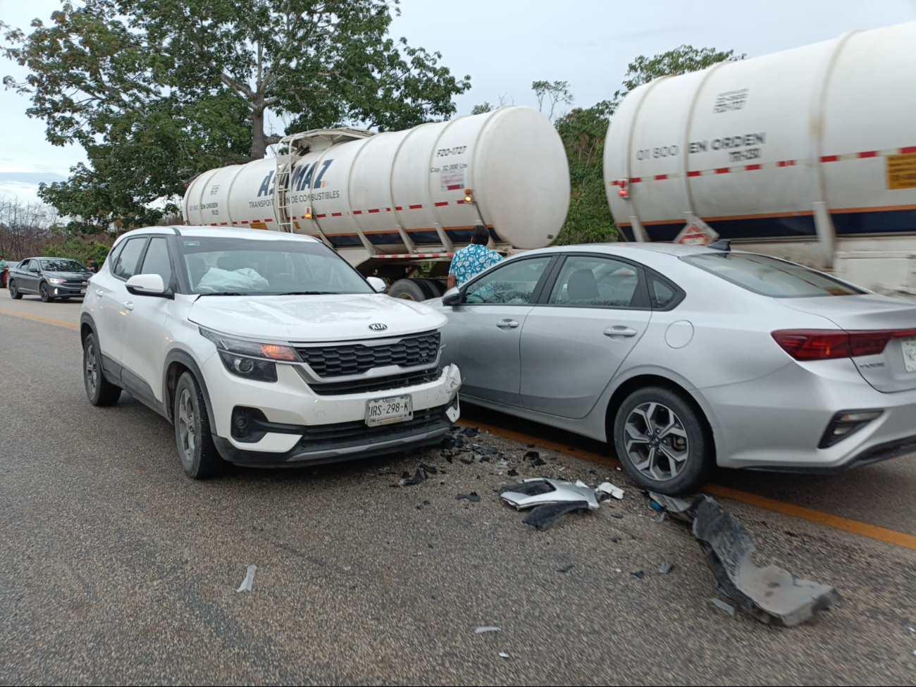 Segundo percance vial en José María Morelos Segundo percance vial en José María Morelos