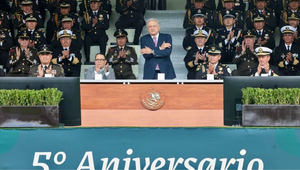 Andrés Manuel López Obrador celebra aniversario de la Guardia Nacional destacando mayor seguridad en México