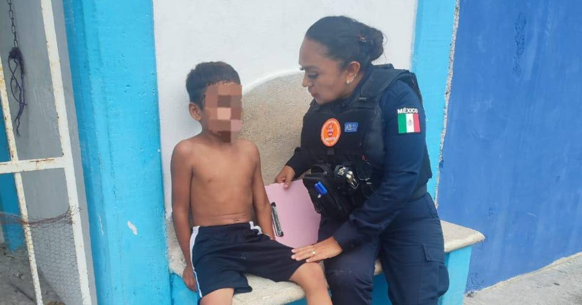 Elementos de seguridad evalúan la salud del menor de edad Elementos de seguridad evalúan la salud del menor de edad