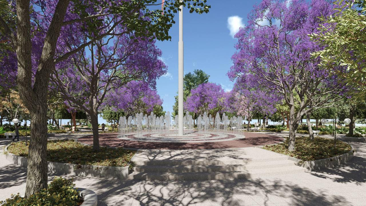 Así se vería la fuente en la Plaza Grande de Mérida Así se vería la fuente en la Plaza Grande de Mérida