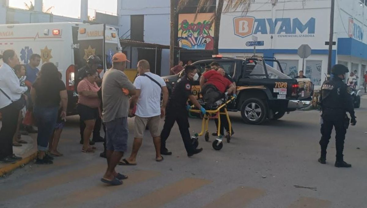 El hombre lesionado fue enviado a un hospital en Progreso El hombre lesionado fue enviado a un hospital en Progreso