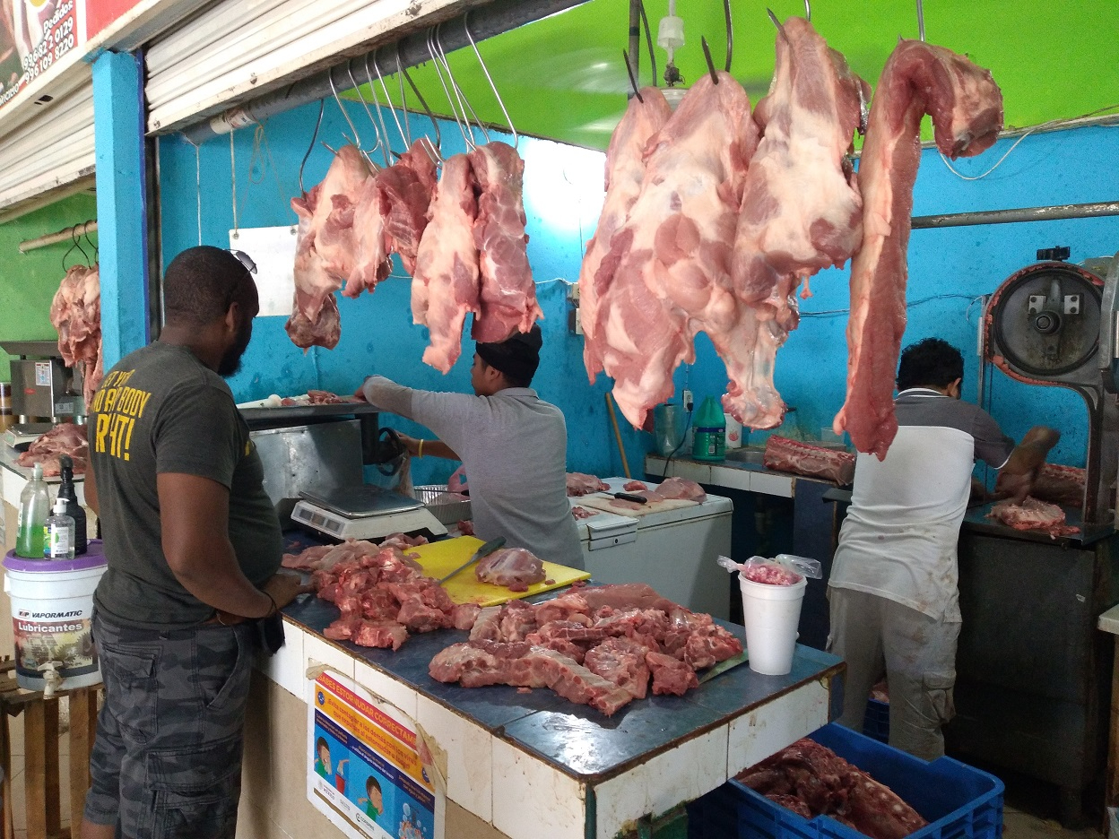 El precio del kilogramo de puerco en Hopelchén aumentó de 120 a 130 pesos, y el chicharrón de 180 a 190 pesos. El precio del kilogramo de puerco en Hopelchén aumentó de 120 a 130 pesos, y el chicharrón de 180 a 190 pesos.