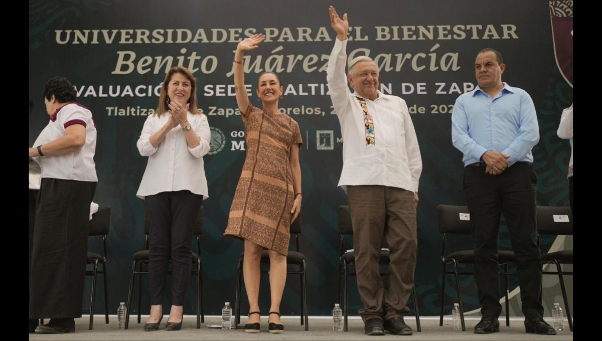 El presidente Andrés Manuel López Obrador y la virtual presidenta electa, Claudia Sheinbaum, estuvieron en Tlaltizapán, Morelos El presidente Andrés Manuel López Obrador y la virtual presidenta electa, Claudia Sheinbaum, estuvieron en Tlaltizapán, Morelos