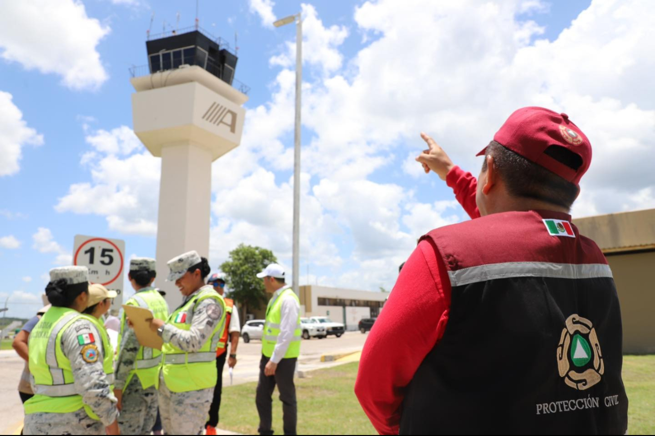 Aeropuerto de Campeche refuerza protocolos de seguridad con capacitación continua   