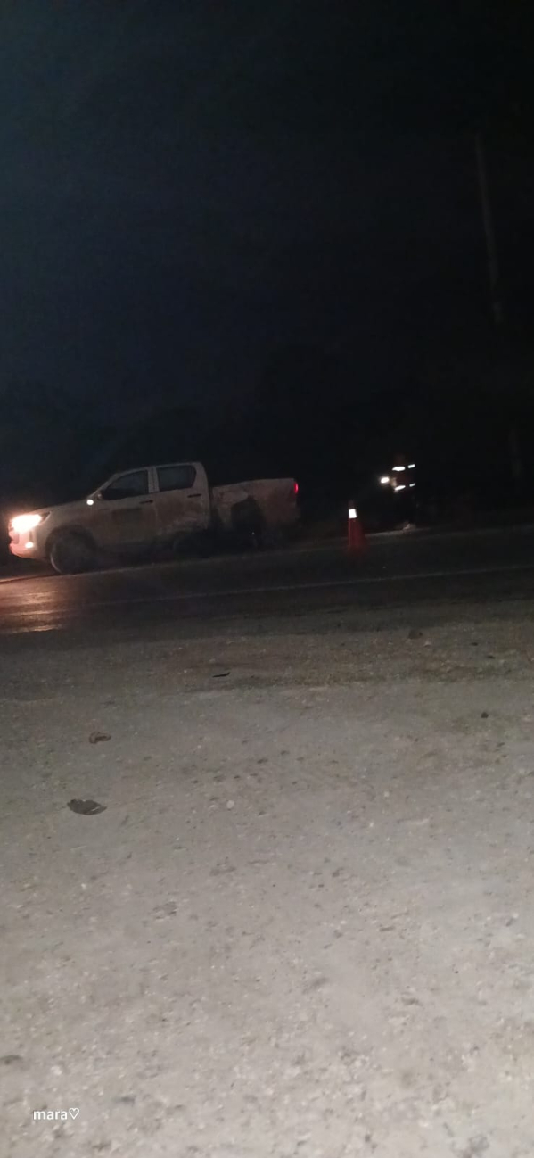 Así terminó la camioneta en Conhuas Así terminó la camioneta en Conhuas