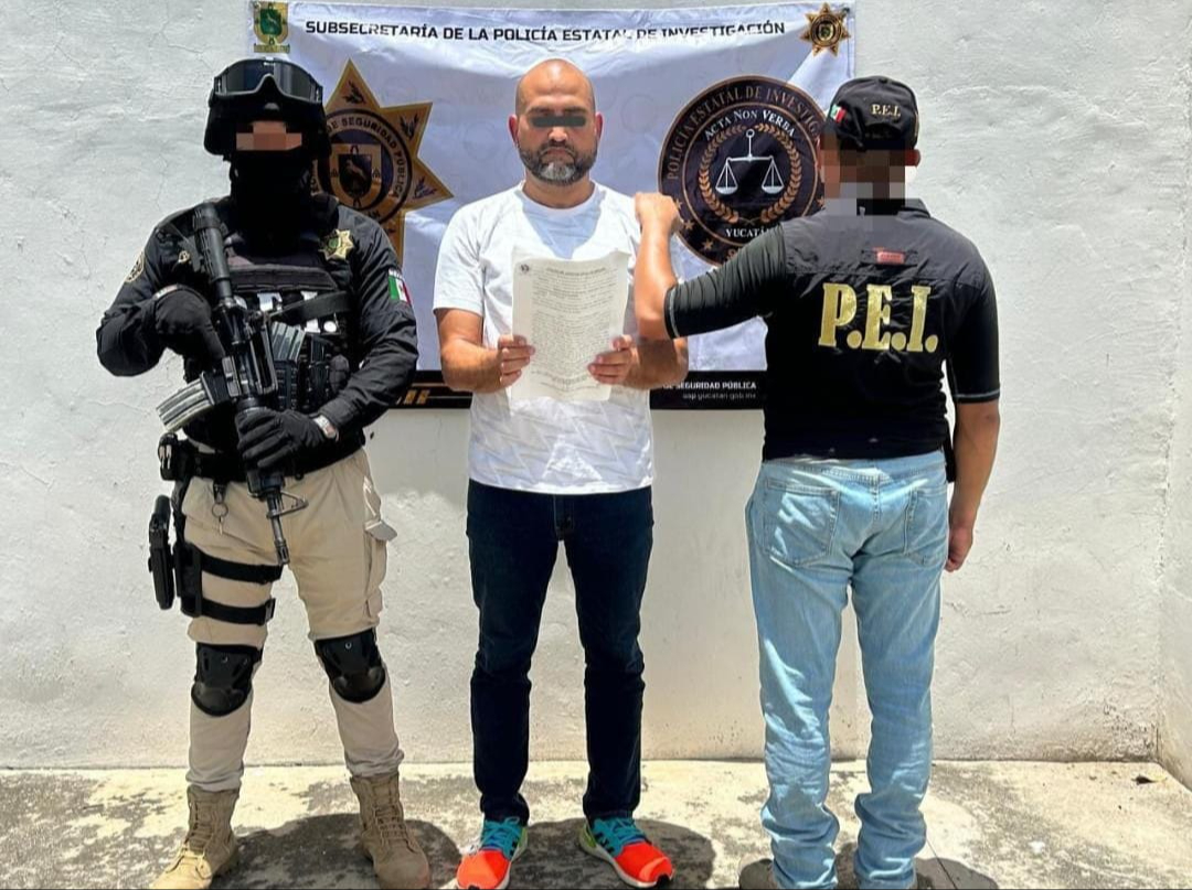 El hombre fue detenido por la SSP Yucatán El hombre fue detenido por la SSP Yucatán
