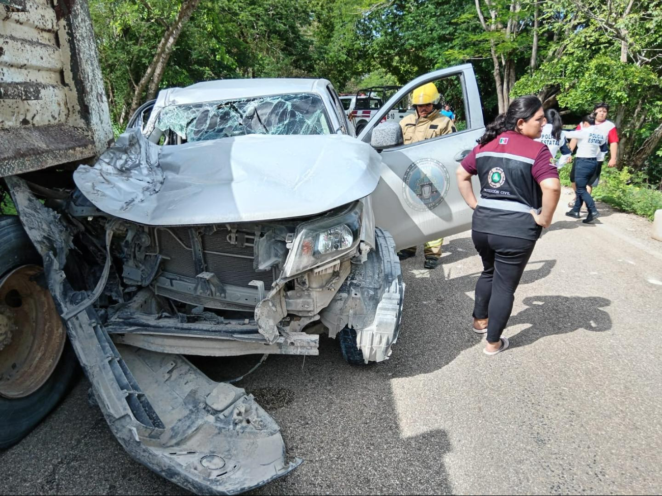 Resultado del accidente vehicular en Campeche Resultado del accidente vehicular en Campeche