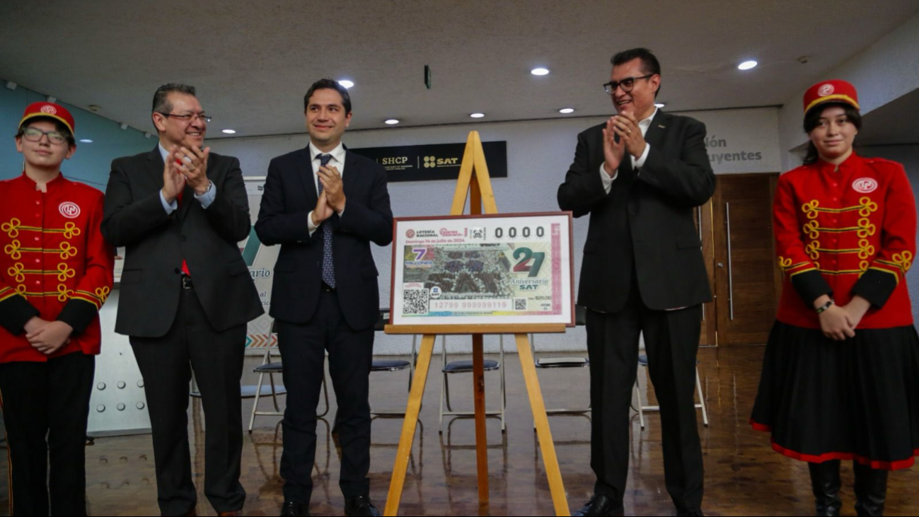 Así luce el billete conmemorativo del SAT Así luce el billete conmemorativo del SAT