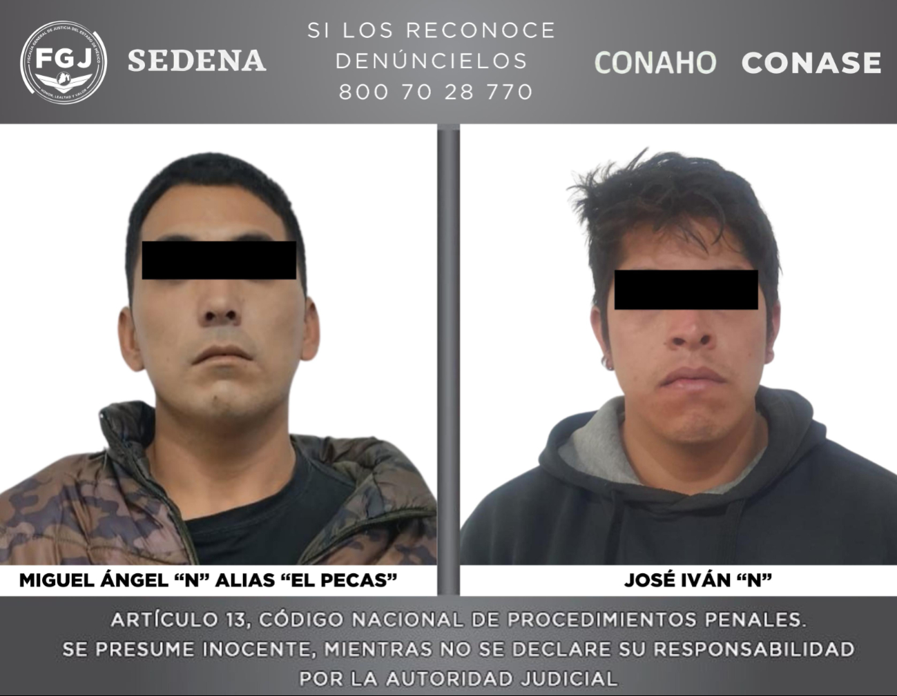 Hombres detenidos por el asesinato de Paola Salcedo en el Estado de México Hombres detenidos por el asesinato de Paola Salcedo en el Estado de México