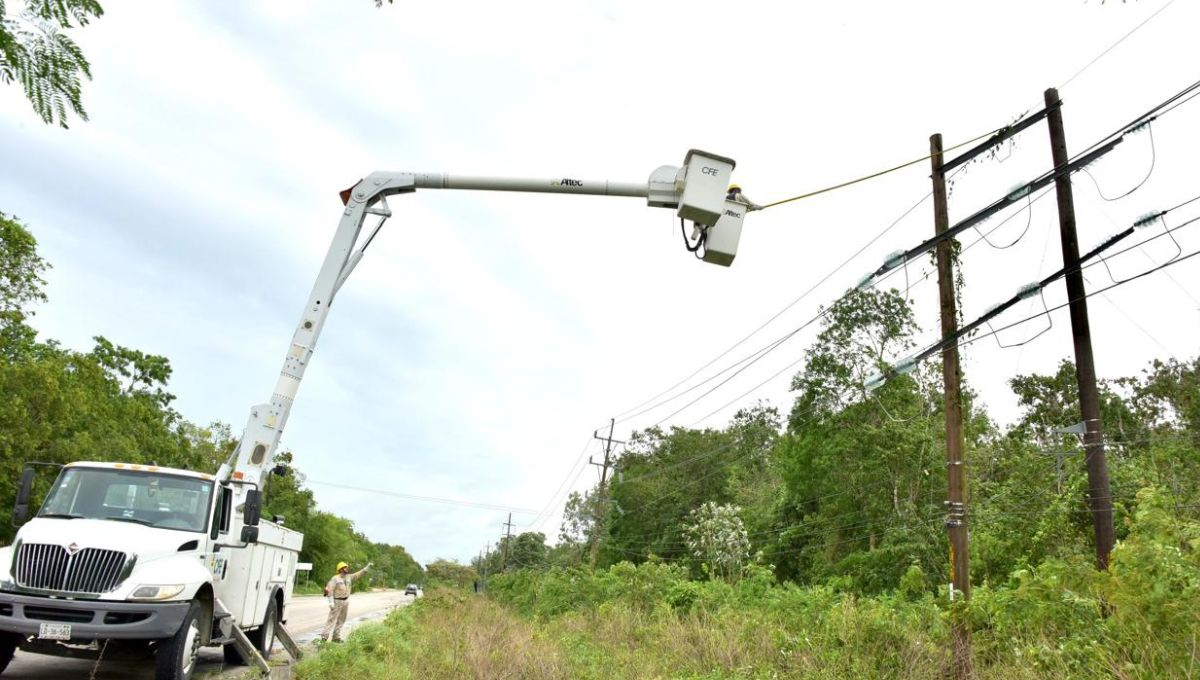 CFE restablece suministro eléctrico a 93.5% de habitantes afectados tras Huracán Beryl