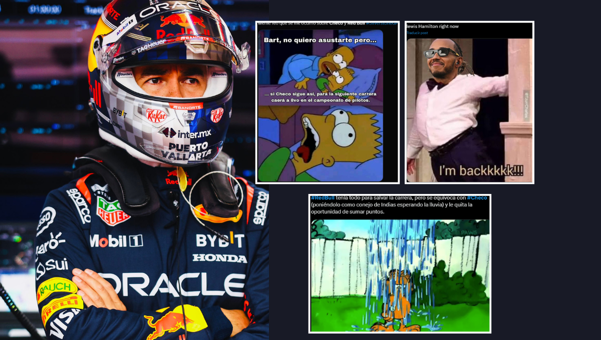   Red Bull se convierte en blanco de memes por resultado de Checo Pérez en el GP de Gran Bretaña  