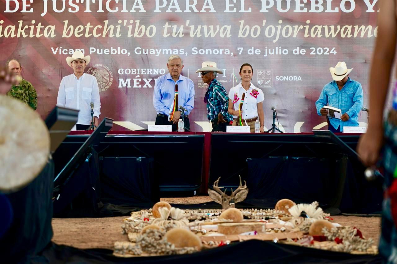 Claudia Sheinbaum promete afianzar Reforma Indígena y Afromexicana, para el pueblo yaqui, durante su gobierno 