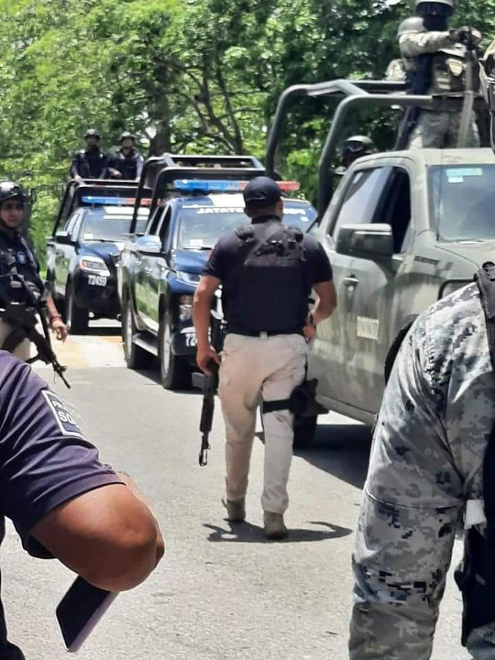 Diferentes fuerzas de seguridad componen el operativo en Palizada