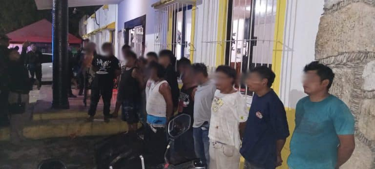 Los 18 detenidos quedaron a disposición de las autoridades Los 18 detenidos quedaron a disposición de las autoridades