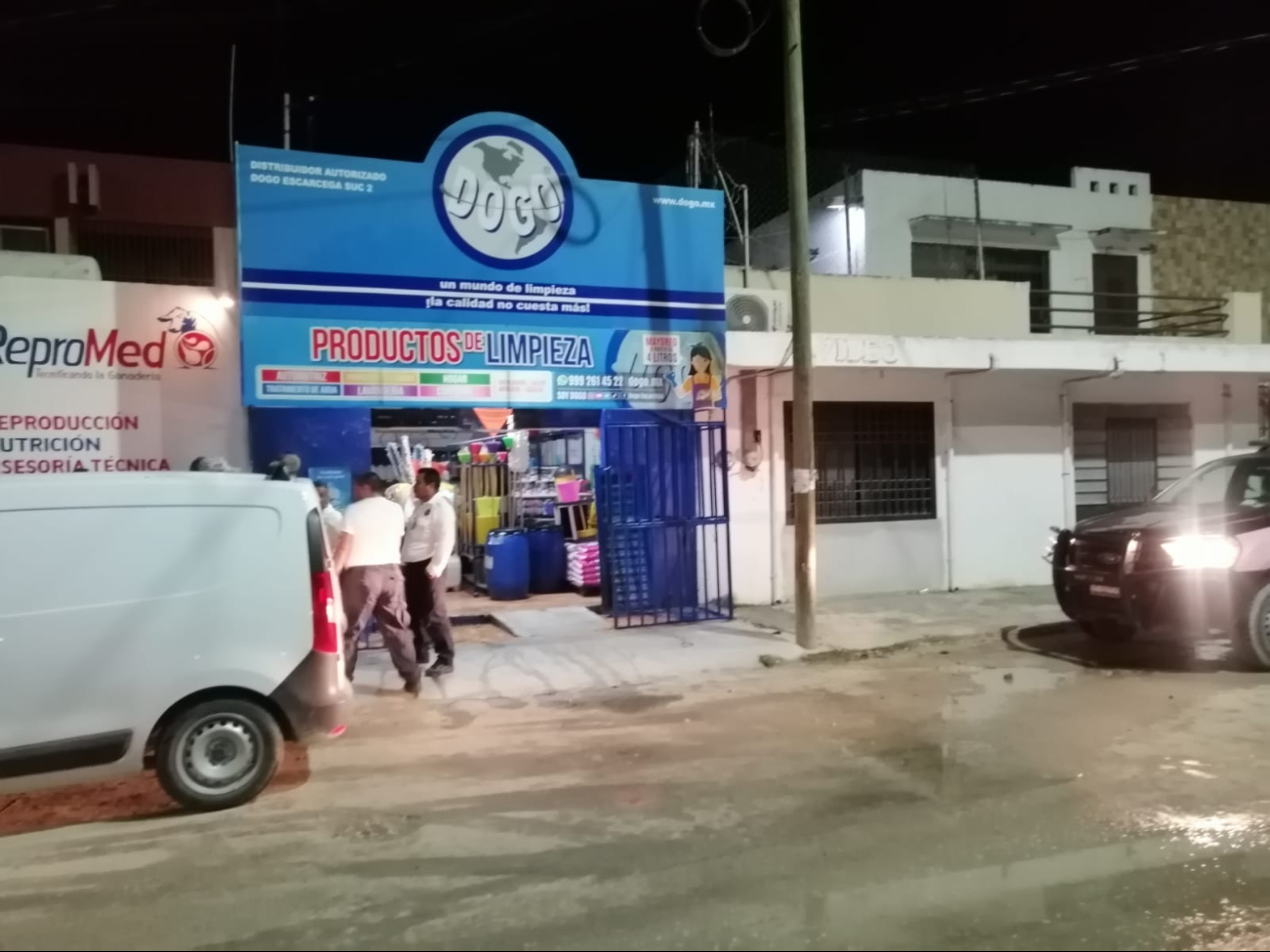 Evitan incendio en comercio de limpieza en Escárcega; sospechan intento de robo