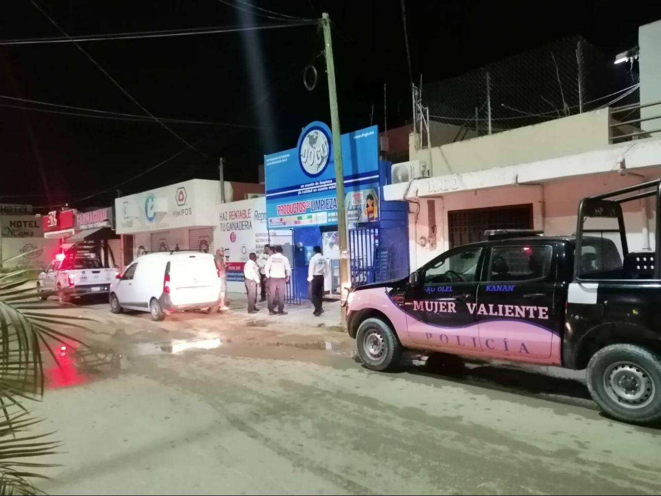 Otra versión reporta a dos individuos en motocicleta arrojando líquido inflamable sobre la cortina metálica del comercio. Otra versión reporta a dos individuos en motocicleta arrojando líquido inflamable sobre la cortina metálica del comercio.
