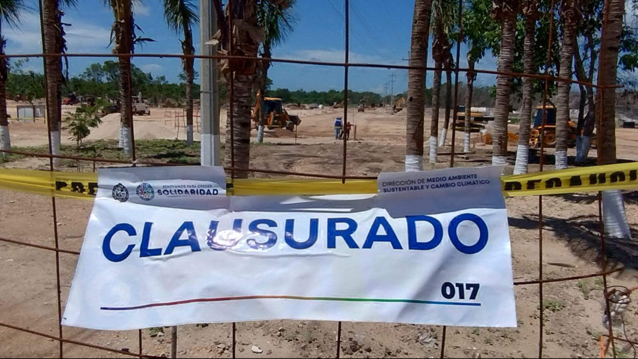 A pesar de los sellos de clausura, las obras continúan en Villas del Sol A pesar de los sellos de clausura, las obras continúan en Villas del Sol