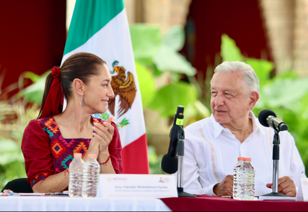Claudia Sheinbaum y AMLO en Nayarit Claudia Sheinbaum y AMLO en Nayarit