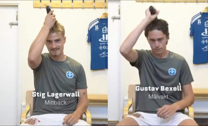 Jugadores del Kalmar AIK FK se rapan en apoyo a su capitán con cáncer: VIDEO 