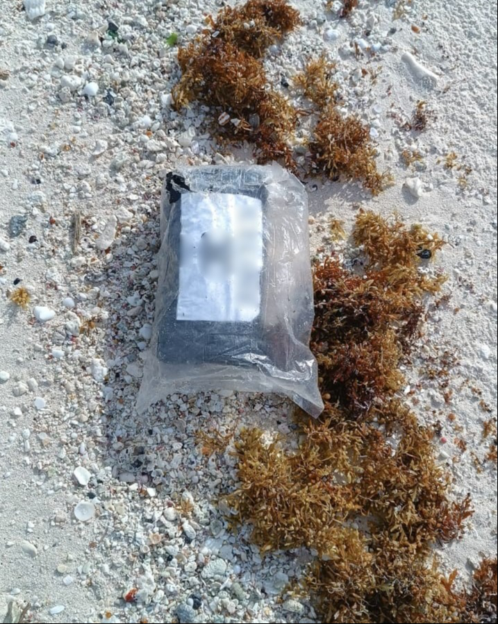 Así lucía uno de los ladrillos en Cozumel Así lucía uno de los ladrillos en Cozumel