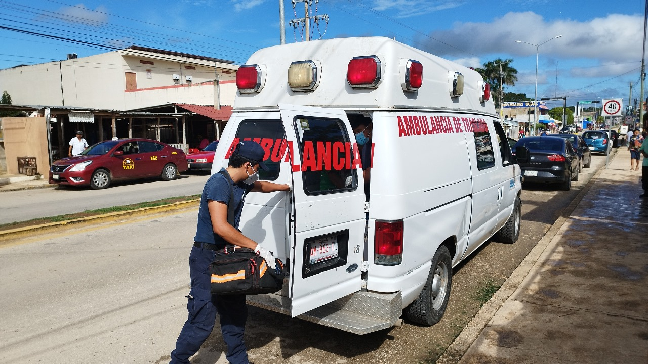 El hombre fue enviado a un hospital en José María Morelos El hombre fue enviado a un hospital en José María Morelos