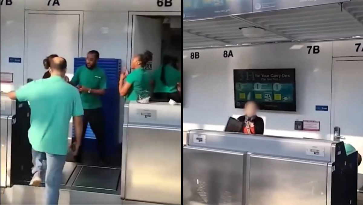 Mujer enloquece en aeropuerto de Chicago, destruye computadora y golpea a empleados