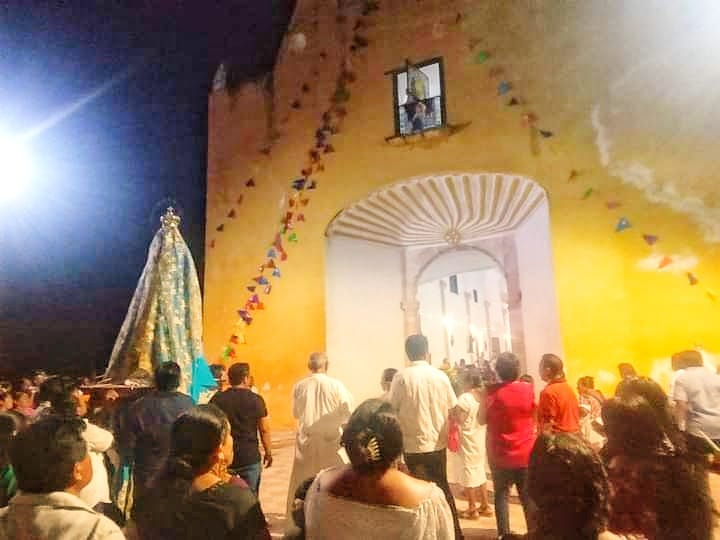 Concluyen  novenarios en honor a la Virgen de la Asunción en Hopelchén