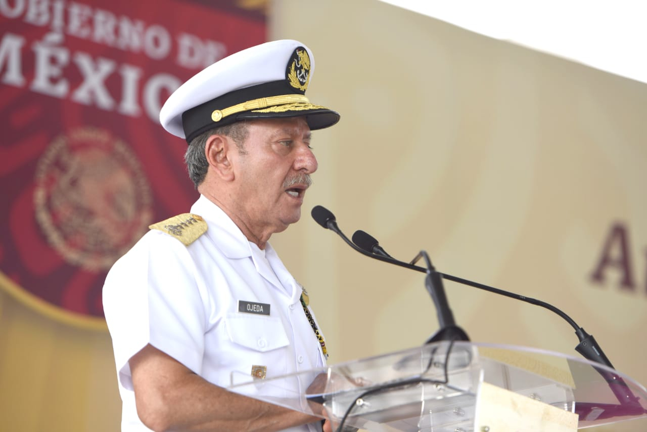 El secretario de Marina, José Rafael Ojeda Durán, resaltó las mejoras en infraestructura realizadas bajo su supervisión. El secretario de Marina, José Rafael Ojeda Durán, resaltó las mejoras en infraestructura realizadas bajo su supervisión.