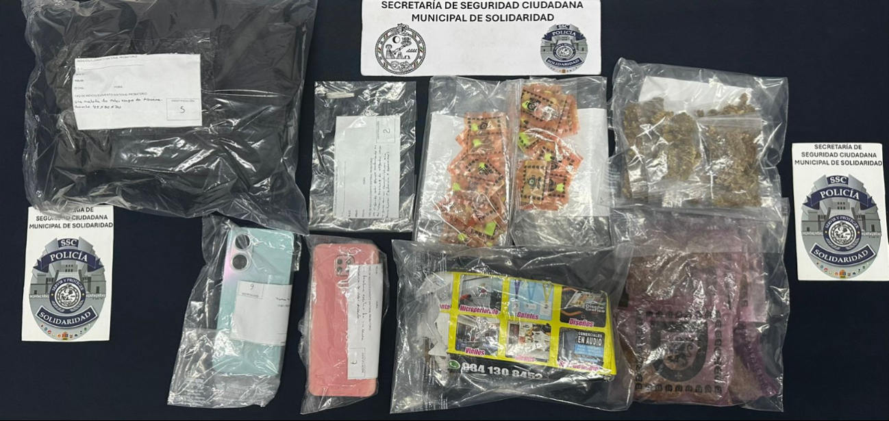 Las drogas y los detenidos quedaron a disposición de la FGE Las drogas y los detenidos quedaron a disposición de la FGE