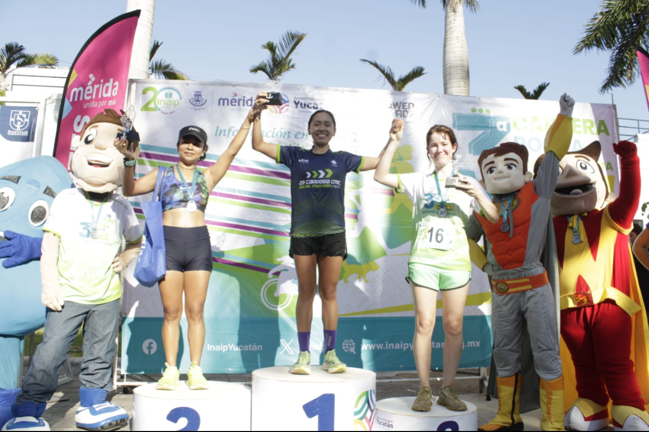 Abigail Cabrera, hizo la carrera en 45 minutos con 20 segundos. Abigail Cabrera, hizo la carrera en 45 minutos con 20 segundos.