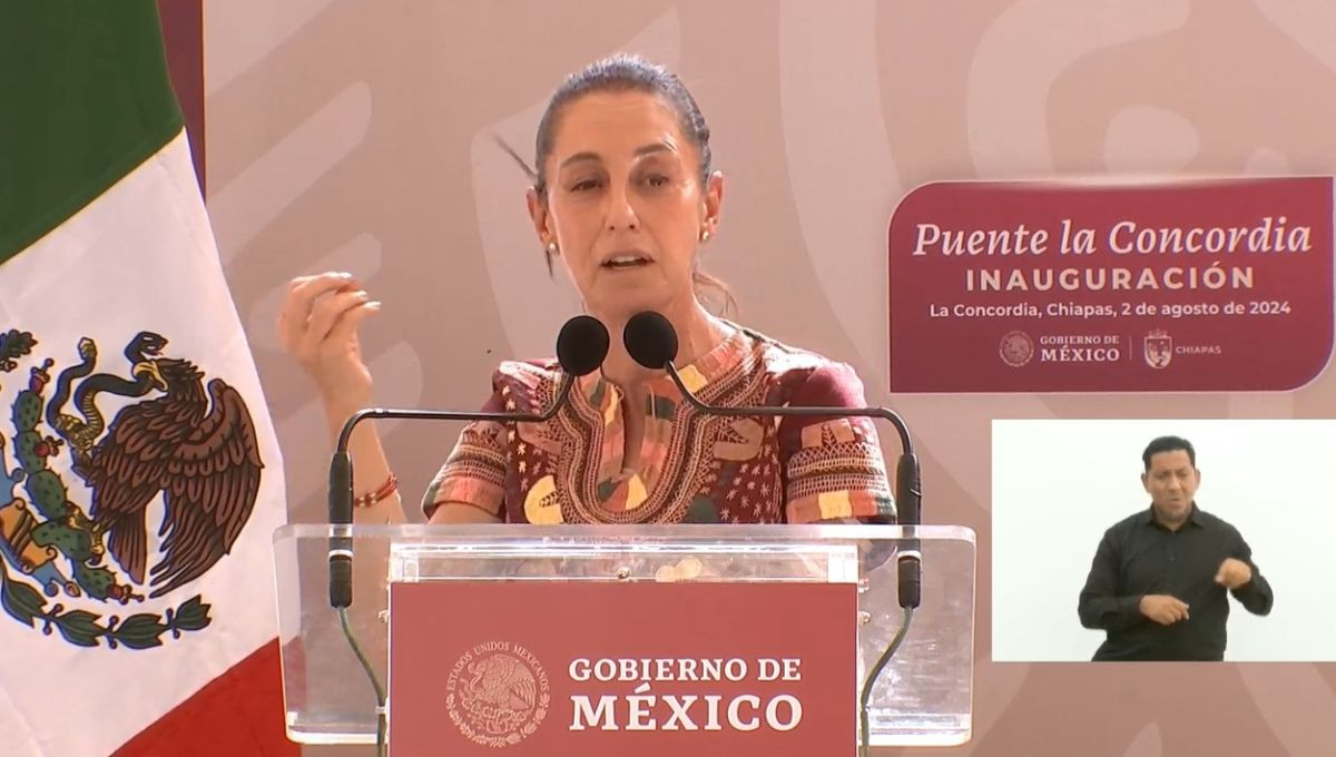 Claudia Sheinbaum elogia logros de AMLO en inauguración del Puente de La Concordia en Chiapas