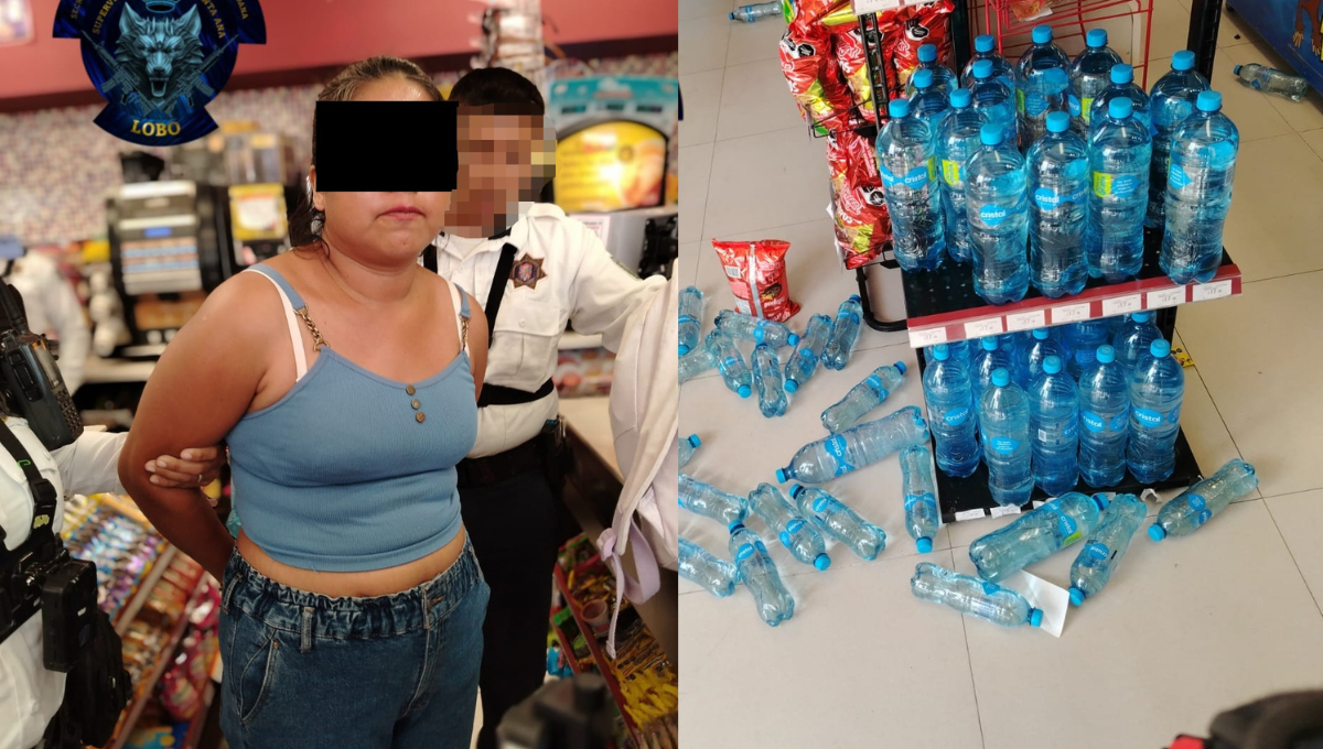 Elementos de la SPSC detuvieron a una mujer en una tienda de conveniencia en la avenida Gobernadores por un presunto hecho delictivo.