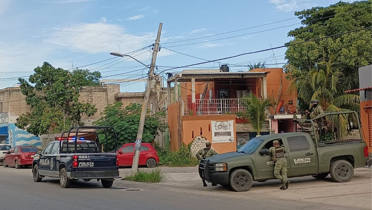 Agentes de seguridad arribaron al sitio en Cancún Agentes de seguridad arribaron al sitio en Cancún