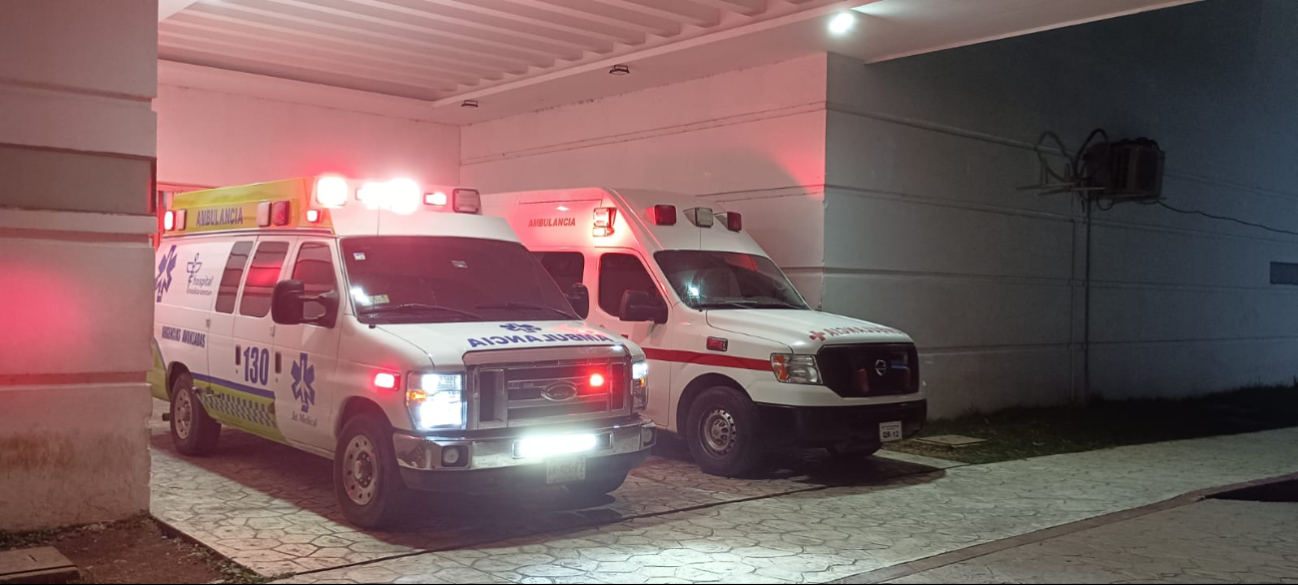 El taxista fue trasladado al hospital de Cancún El taxista fue trasladado al hospital de Cancún
