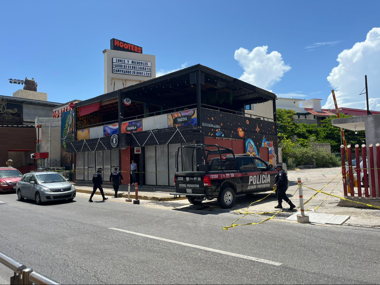 La policía tomó control del lugar en Cancún La policía tomó control del lugar en Cancún