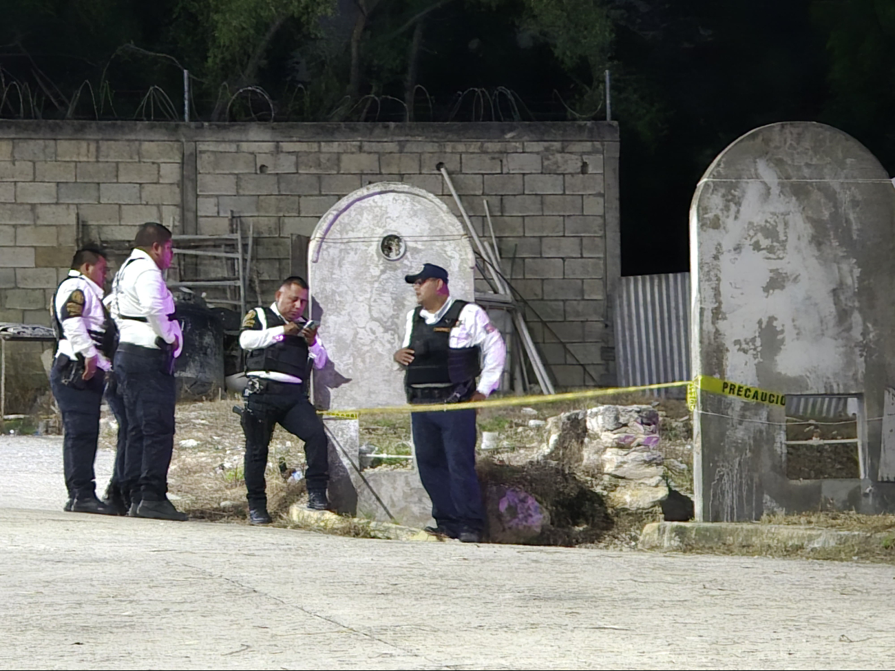 La zona fue acordonada por agentes estatales para evitar curiosos