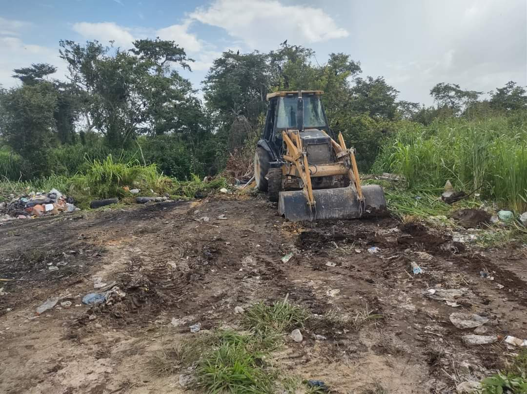 A pesar de los recordatorios, los usuarios dejan basura en el camino al depósito, contaminando el área. A pesar de los recordatorios, los usuarios dejan basura en el camino al depósito, contaminando el área.