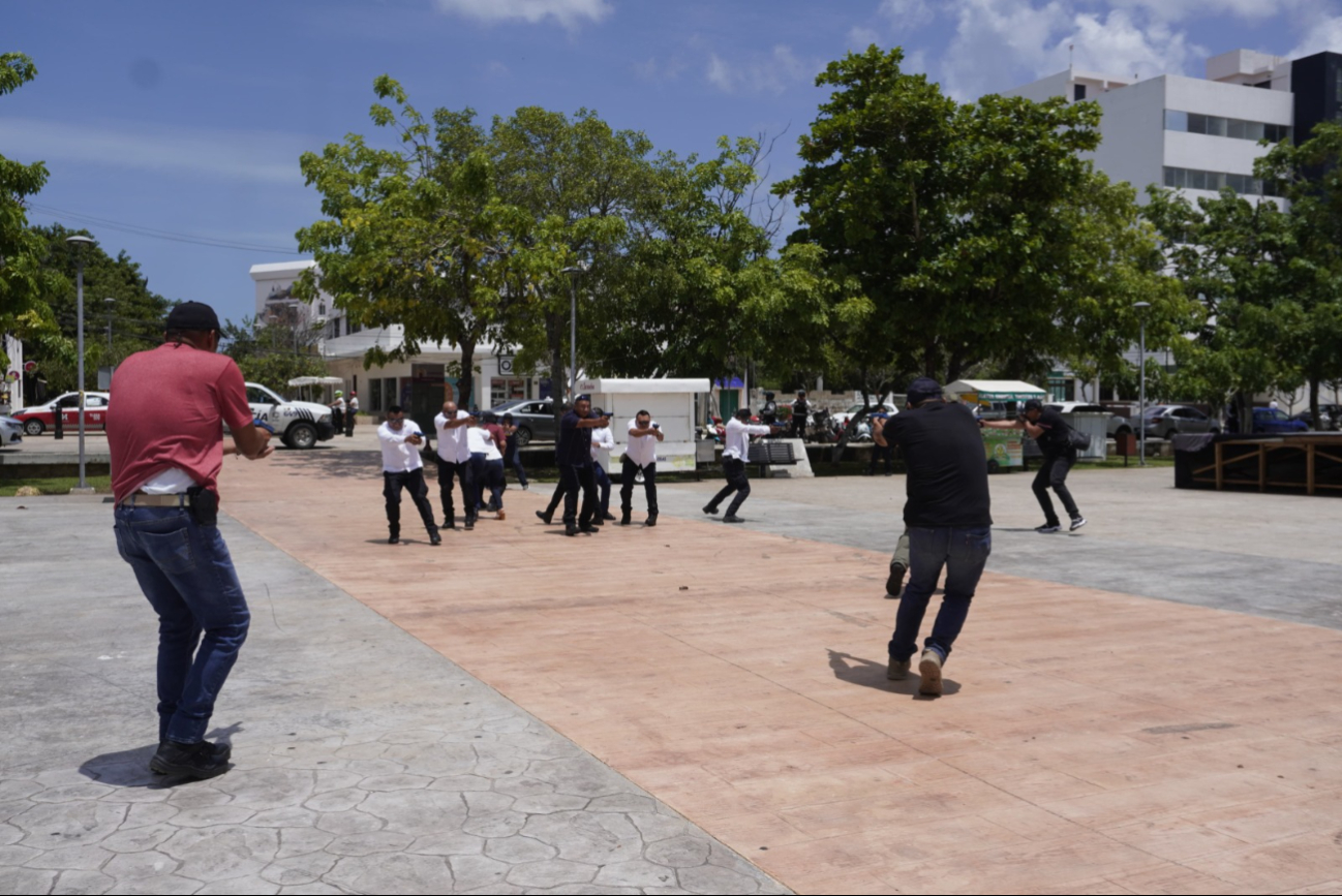Simulacro de ataque armado en Campeche sorprende a ciudadanos 