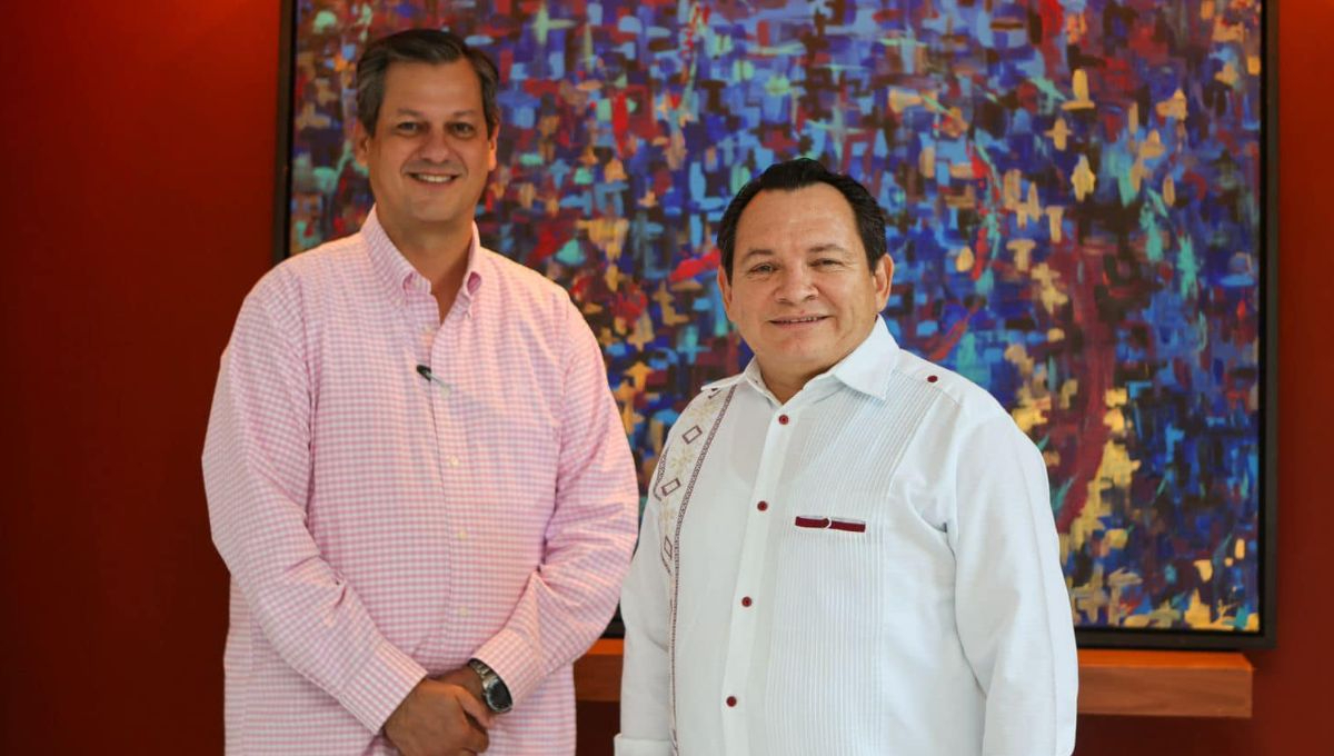 Joaquín Díaz Mena sostiene reunión con Alejandro Gómory Martínez, presidente del CCE Yucatán
