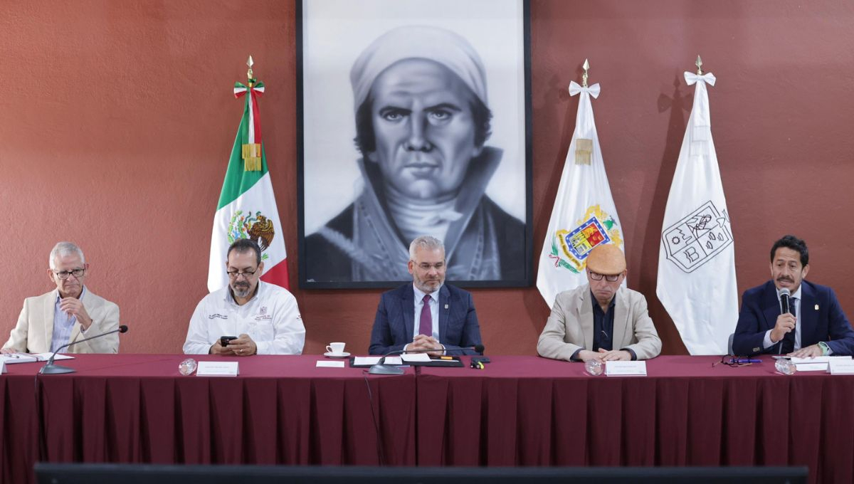 Alfredo Ramírez Bedolla, gobernador de Michoacán, encabeza mesa de trabajo Alfredo Ramírez Bedolla, gobernador de Michoacán, encabeza mesa de trabajo