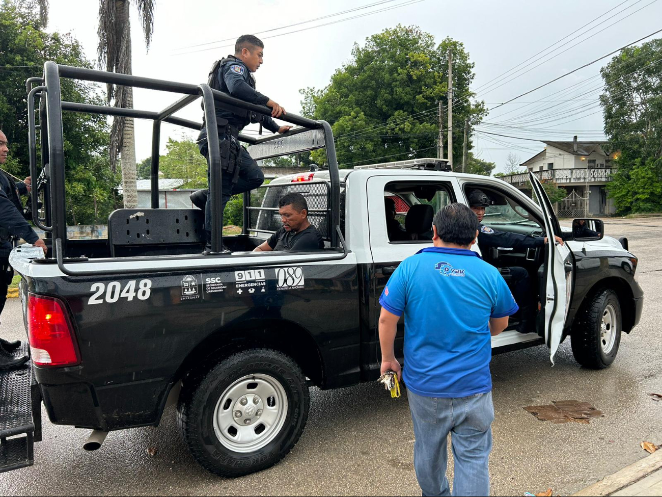 El hombre fue trasladado a la policía municipal El hombre fue trasladado a la policía municipal