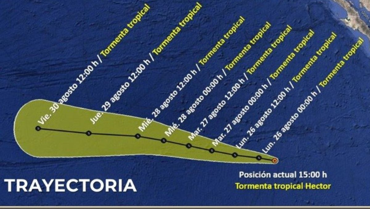 Así luciría la Tormenta Tropical Héctor en el transcurso de la última semana de agosto Así luciría la Tormenta Tropical Héctor en el transcurso de la última semana de agosto