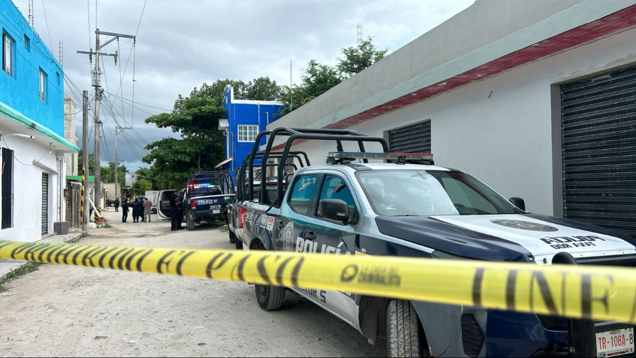 El área permanece acordonada en Cancún El área permanece acordonada en Cancún
