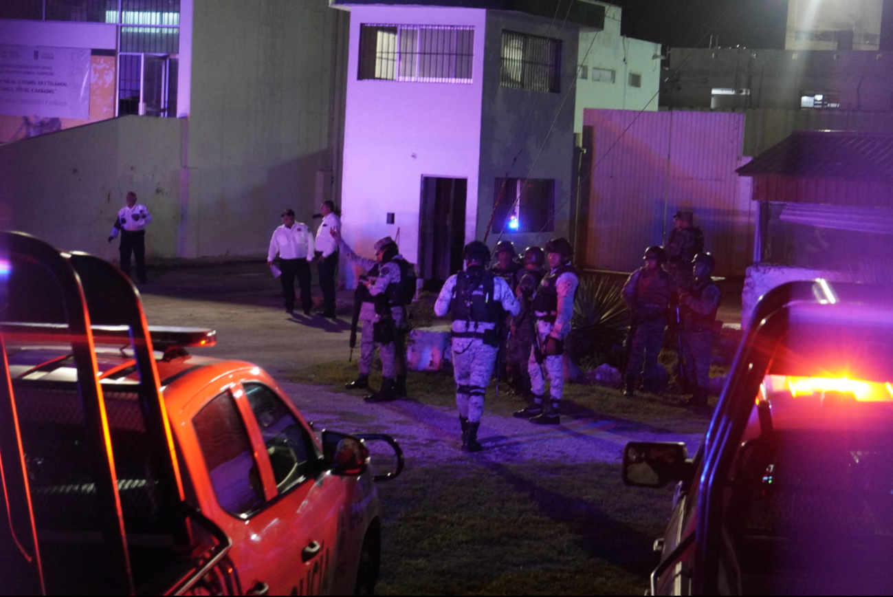 Elementos policiacos en el Cereso de Kobén Elementos policiacos en el Cereso de Kobén