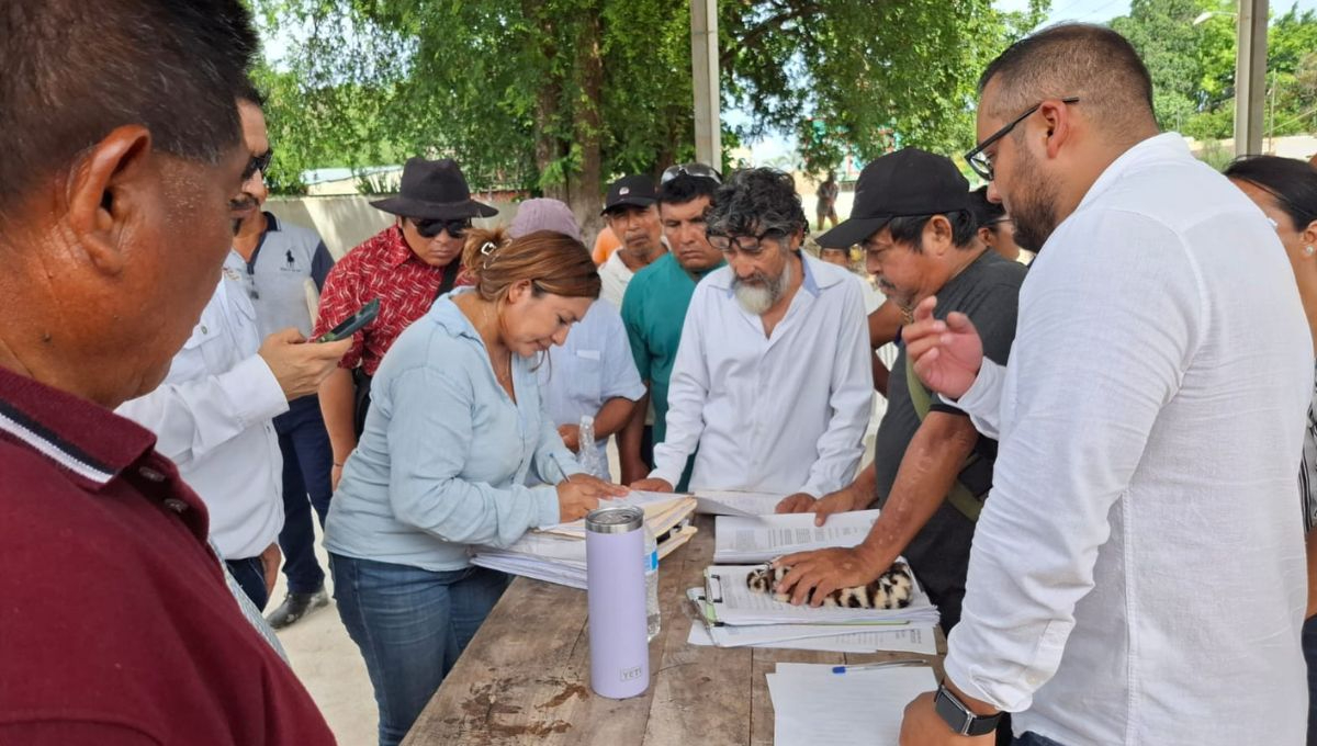 Así se acordó la división de terrenos en Pomuch