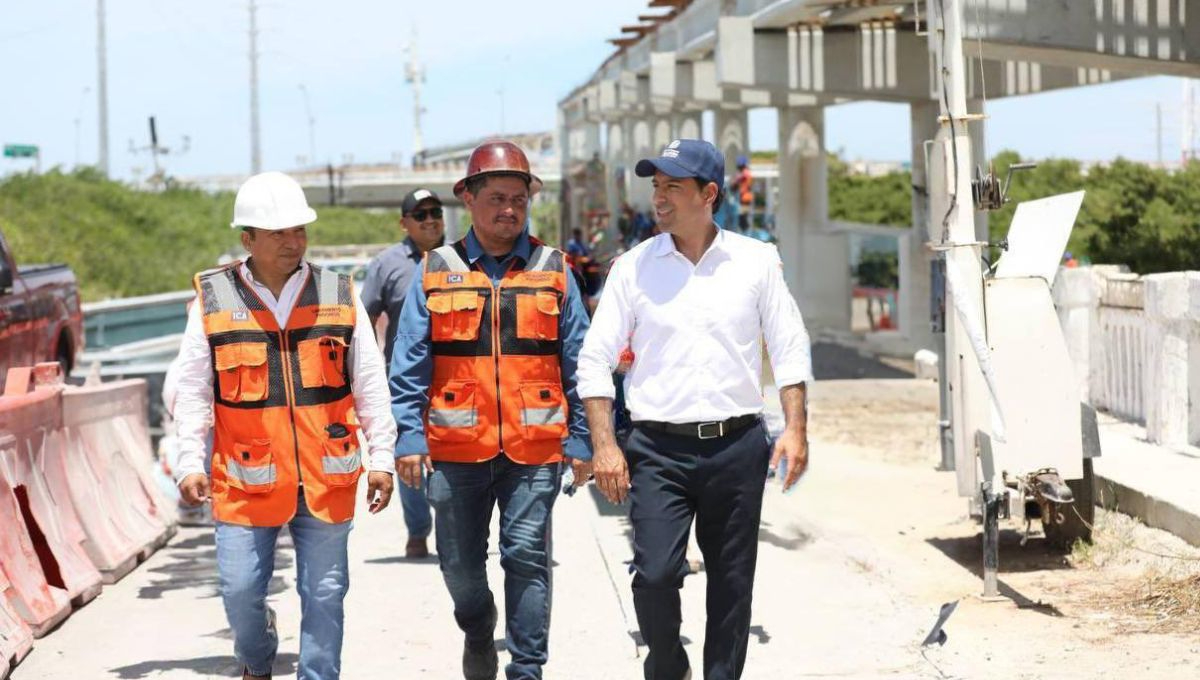 Mauricio Vila supervisa la construcción del Viaducto Elevado en Progreso